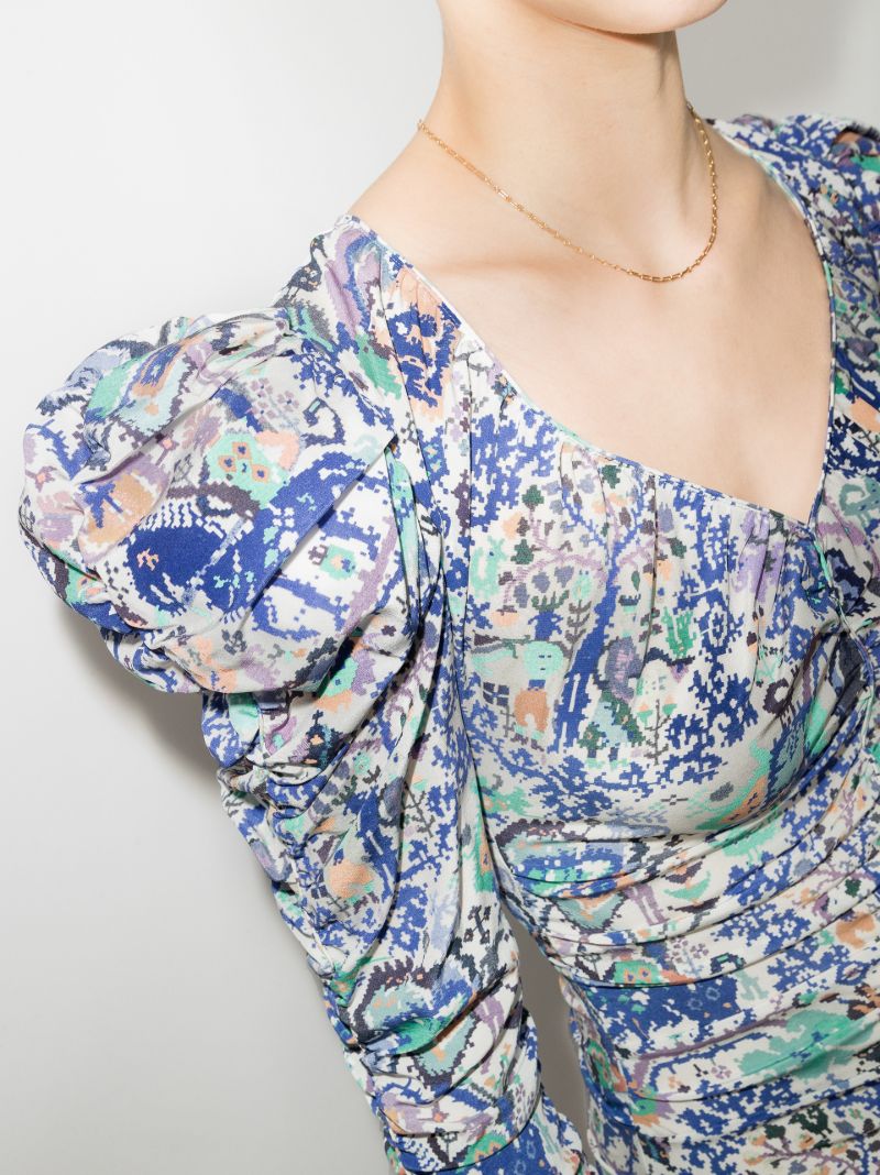 Bireya Printed Silk Mini Dress