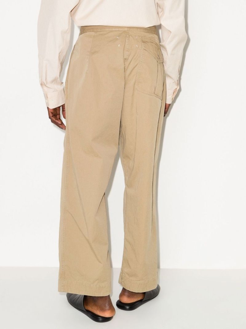 Double Belted Cotton Trousers