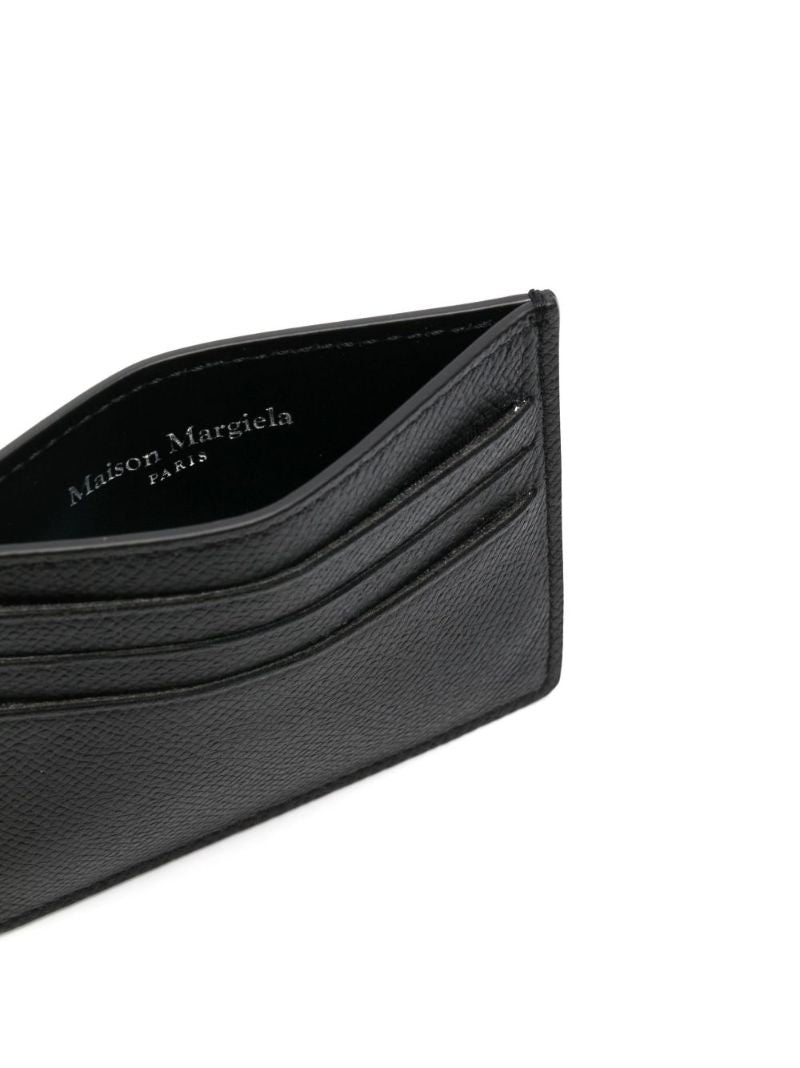 Black Four-stitch Leather Card Holder