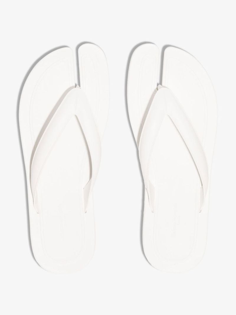 White Tabi Rubber Sandals