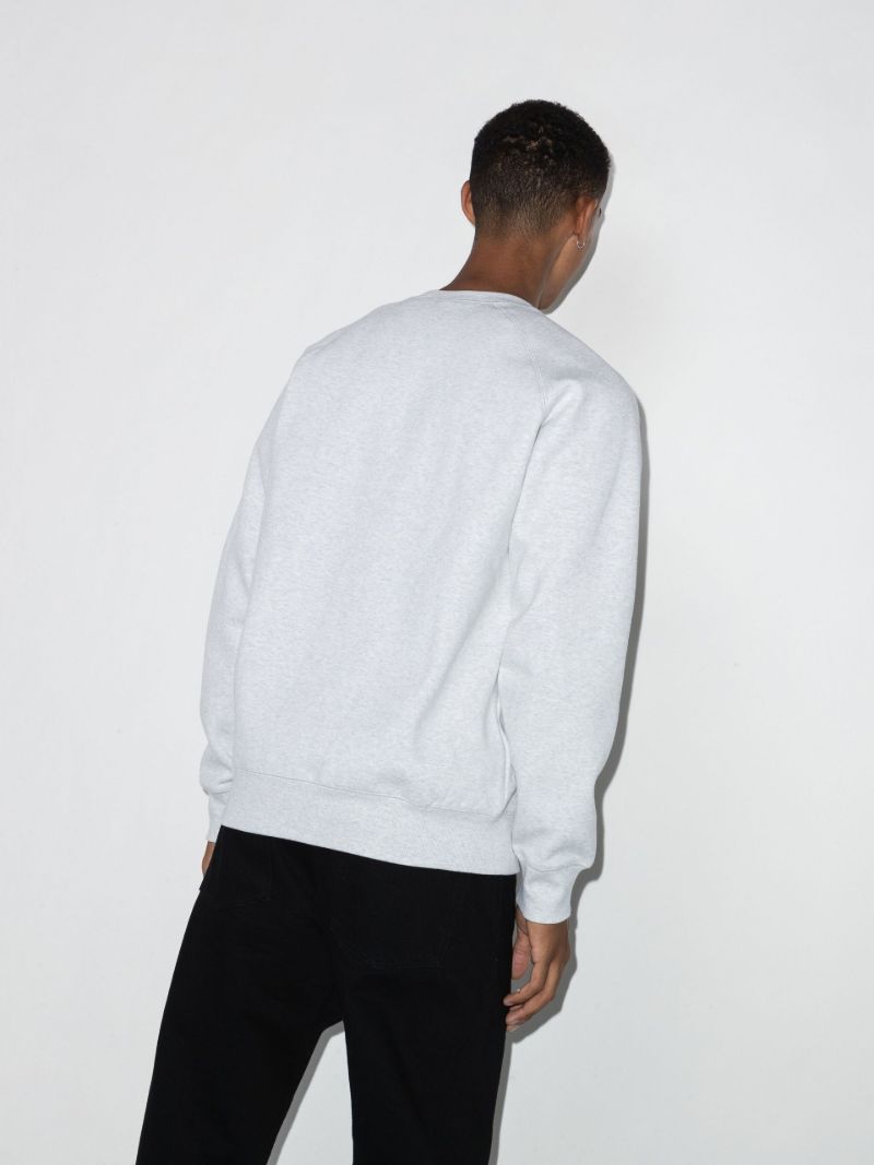 Grey Chase Embroidered Logo Sweatshirt