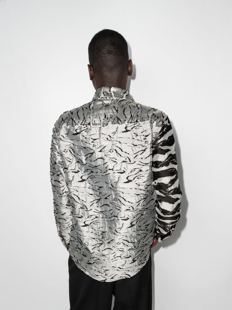 Graphic Print Jacquard Shirt