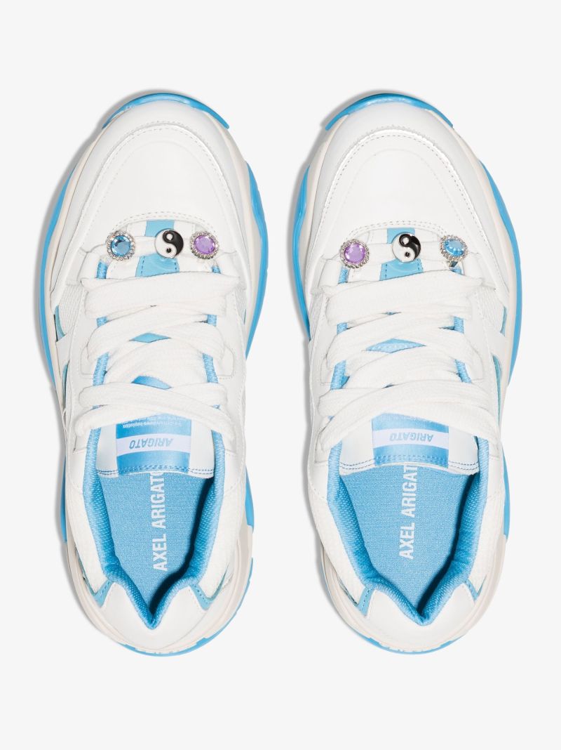 White Catfish Low Top Leather Sneakers