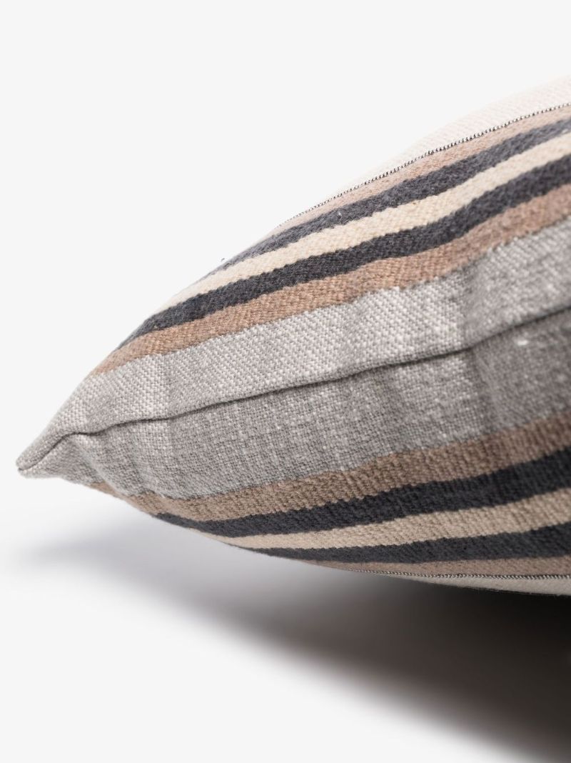 Grey Striped Cushion