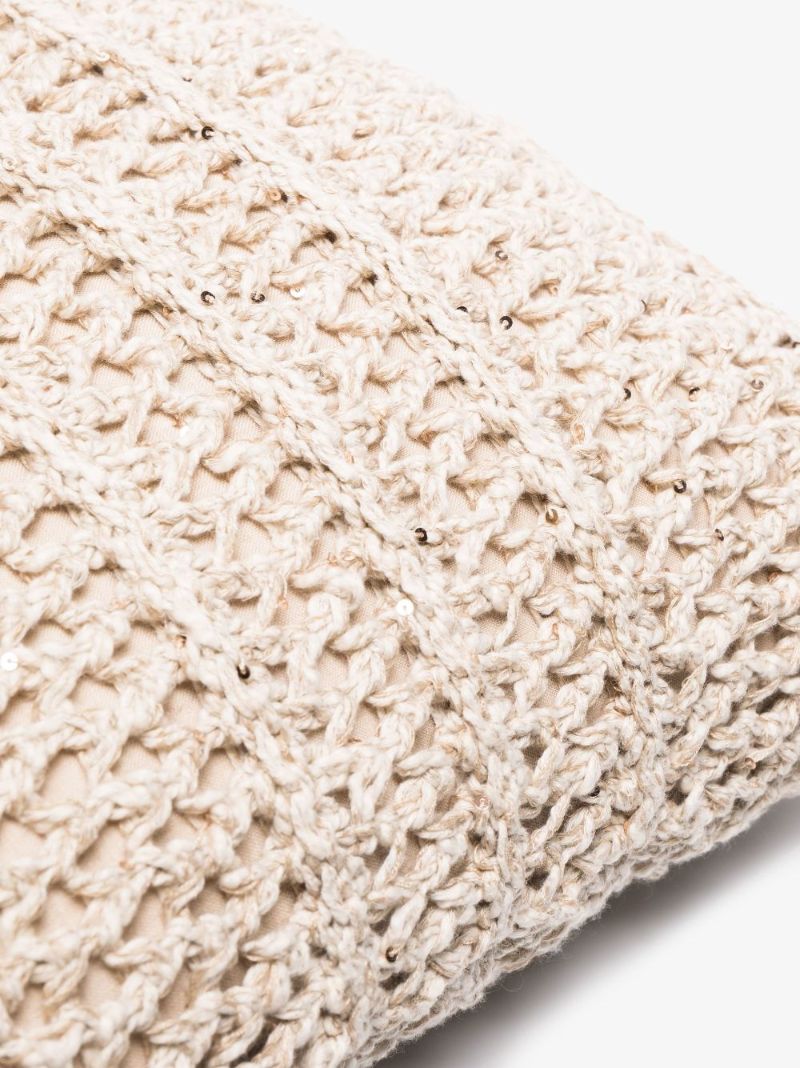 Neutral Dazzling Mesh Cushion