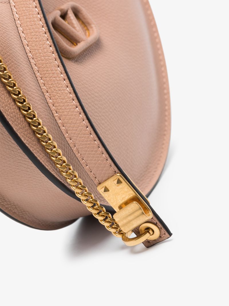 Neutral Vlogo Signature Mini Leather Shoulder Bag