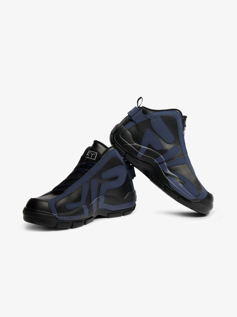 X Fila Navy Logo Patch Sneakers