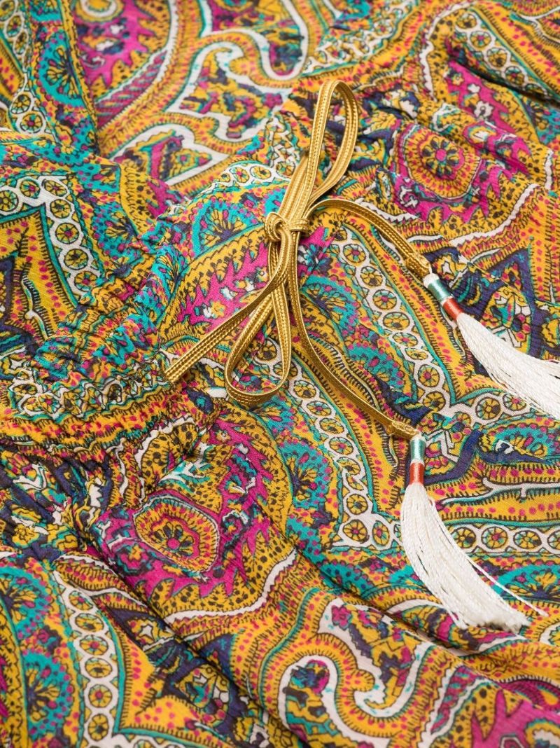 Paisley-print Tapered Trousers