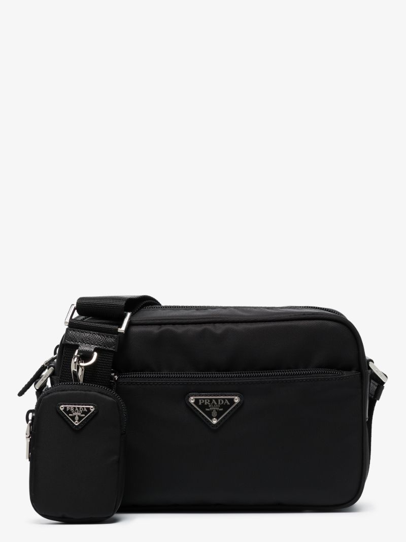 Black Re-nylon Cross Body Bag