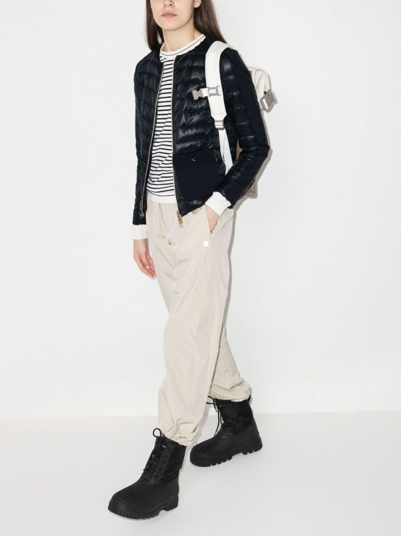 Ultralight Collarless Quilted Down Jacket
