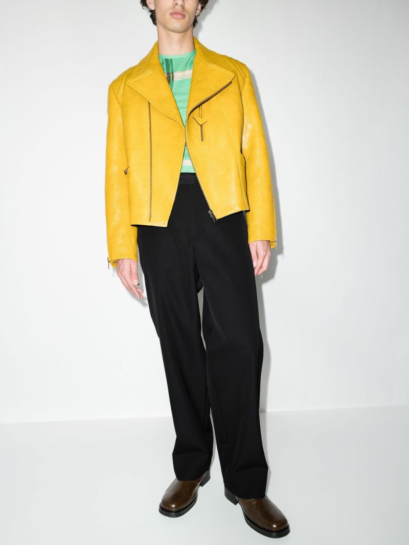 Straight Leg Wool Trousers