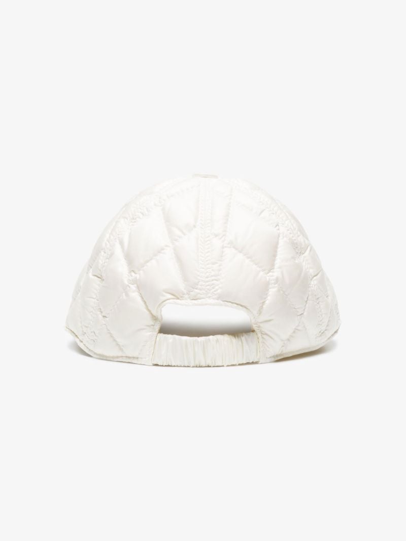 White Logo Quilted Baseball Cap