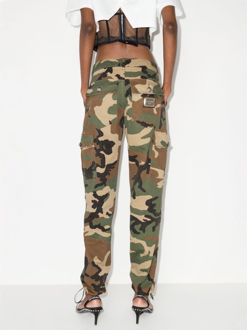 Camouflage Print Cargo Trousers
