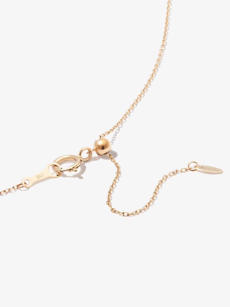 18k Yellow Gold BohÃ_x0083_¨me Diamond Drop Necklace