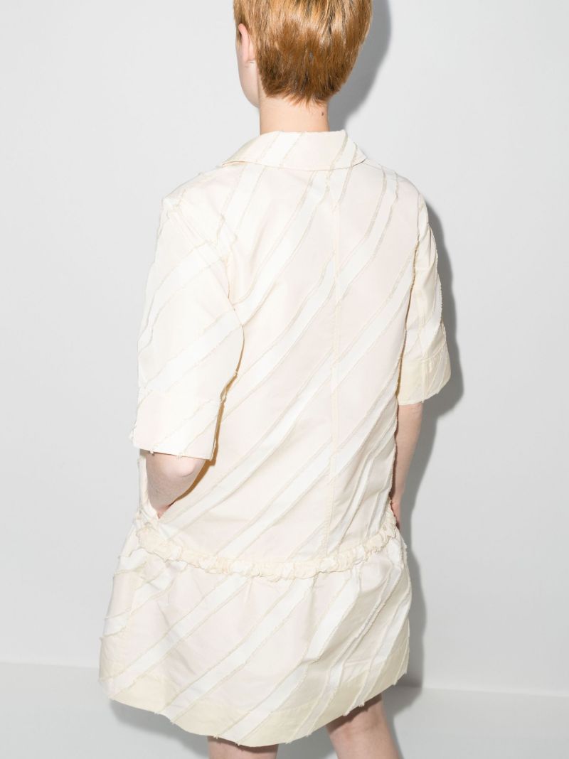 Striped Taffeta Mini Dress
