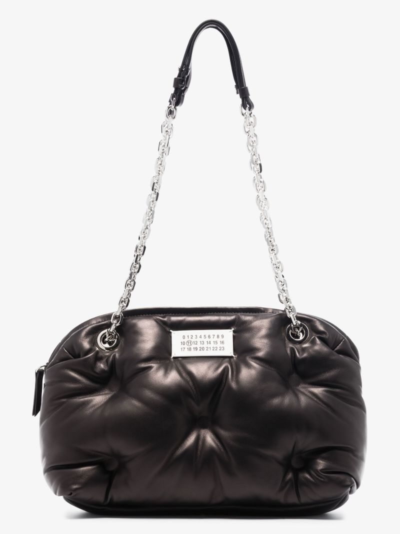 Glam Slam Quilted Leather Bowling Shoulder Bag