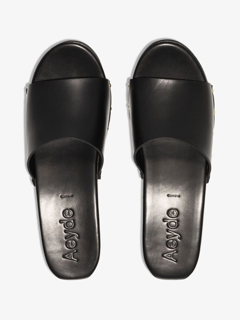 Black Bobbie 55 Leather Clogs