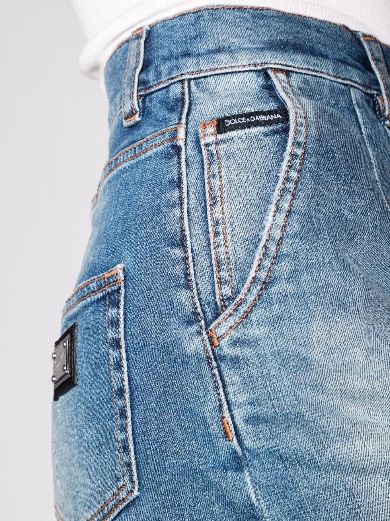 Distressed Denim Shorts