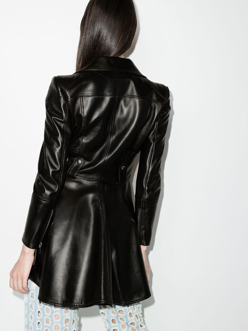 Leather Peplum Jacket