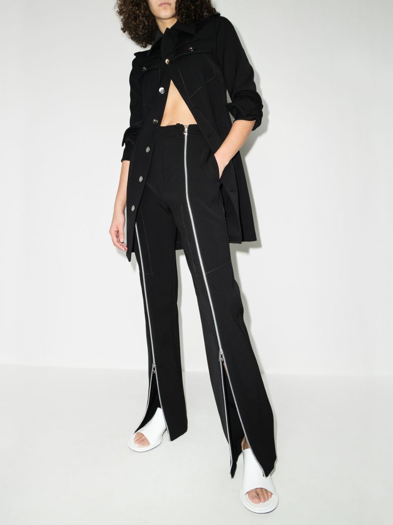 Zipped Wool Trousers