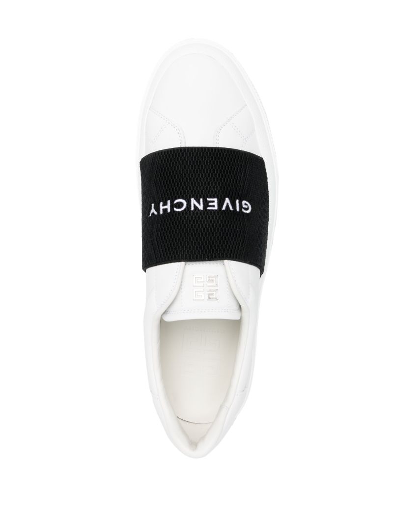 White City Sport Logo Leather Sneakers
