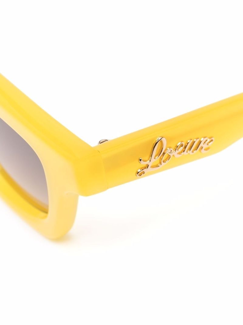 Yellow Small Browline Sunglasses