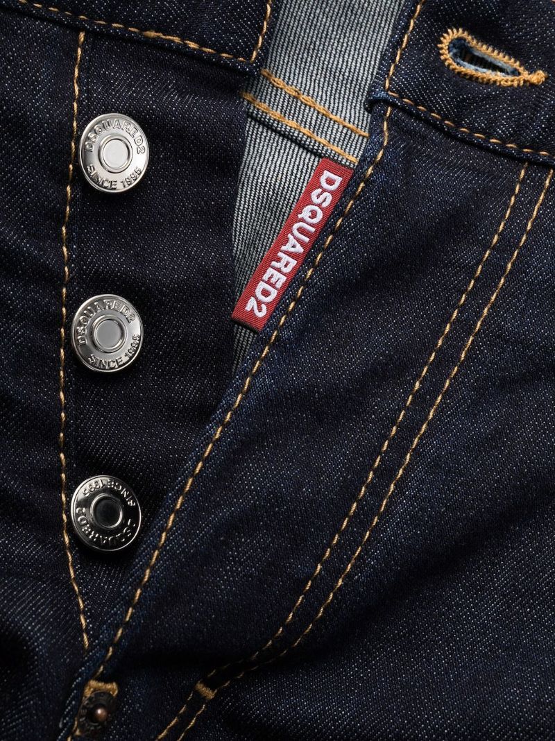 Blue Mid-rise Skinny Jeans