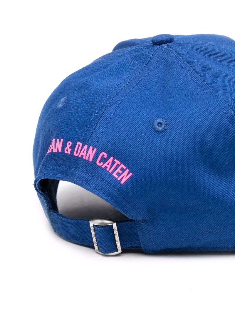 Blue Embroidered Logo Cap