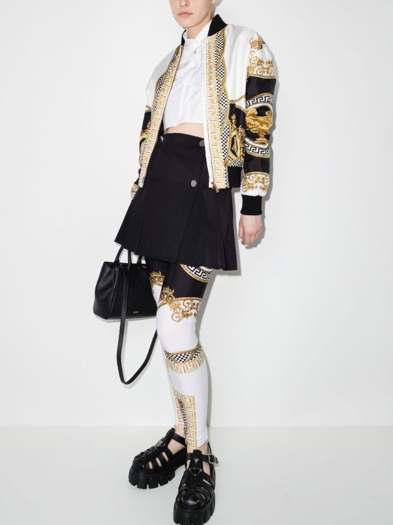 La Coupe Des Dieux Print Silk Bomber Jacket