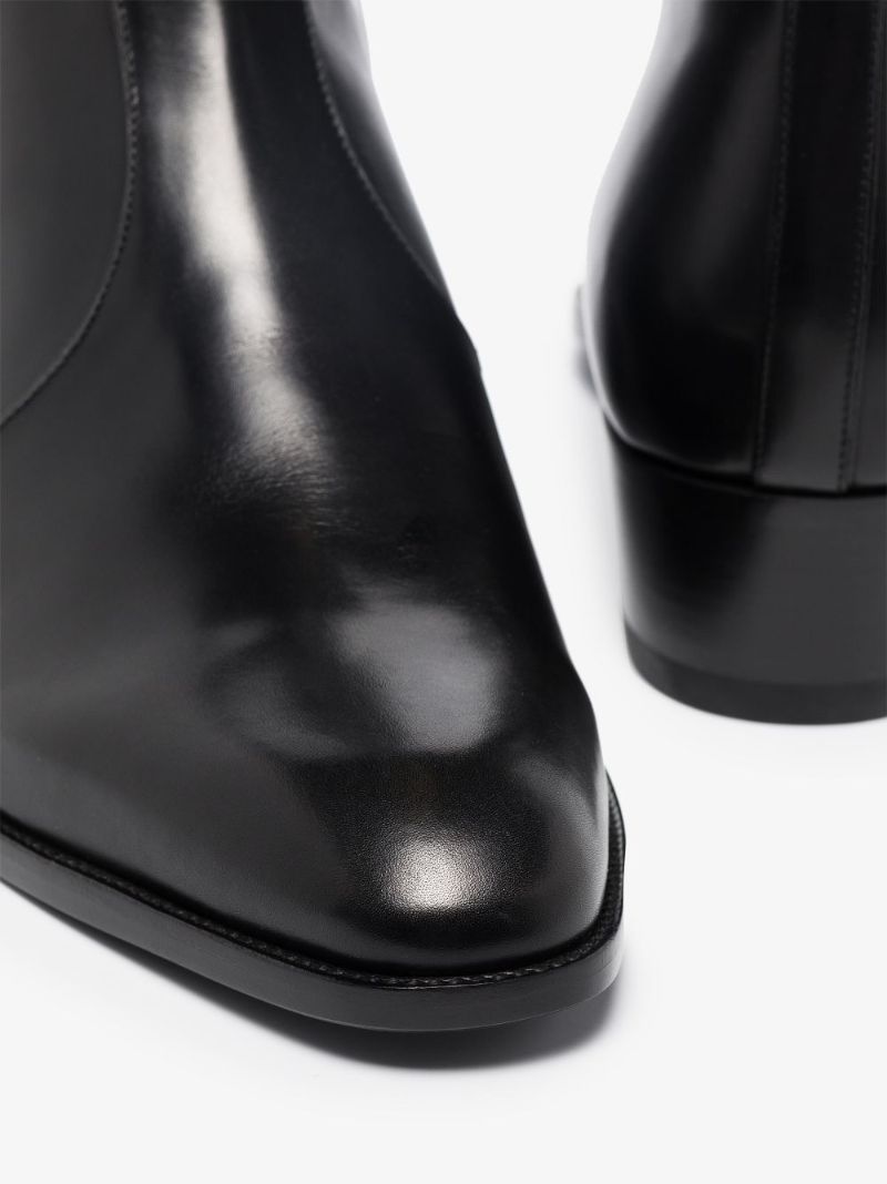 Black Wyatt 40 Leather Boots