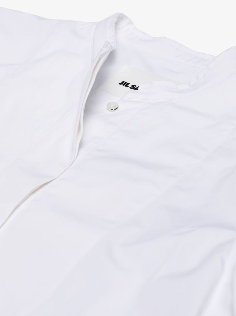 Bib Panel Cotton Poplin Shirt