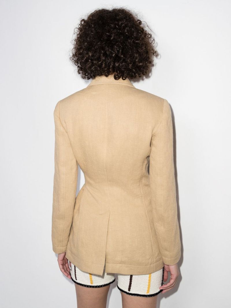 Tie Front Linen Blazer