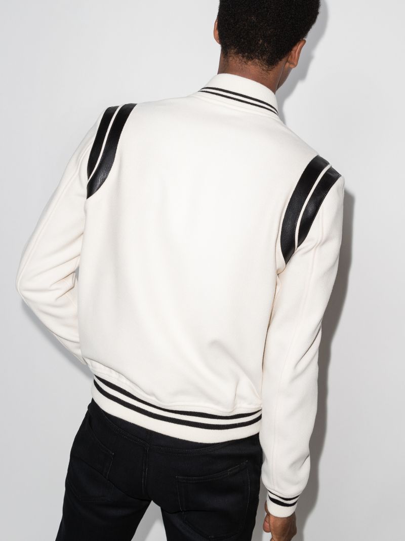 White Teddy Wool Bomber Jacket