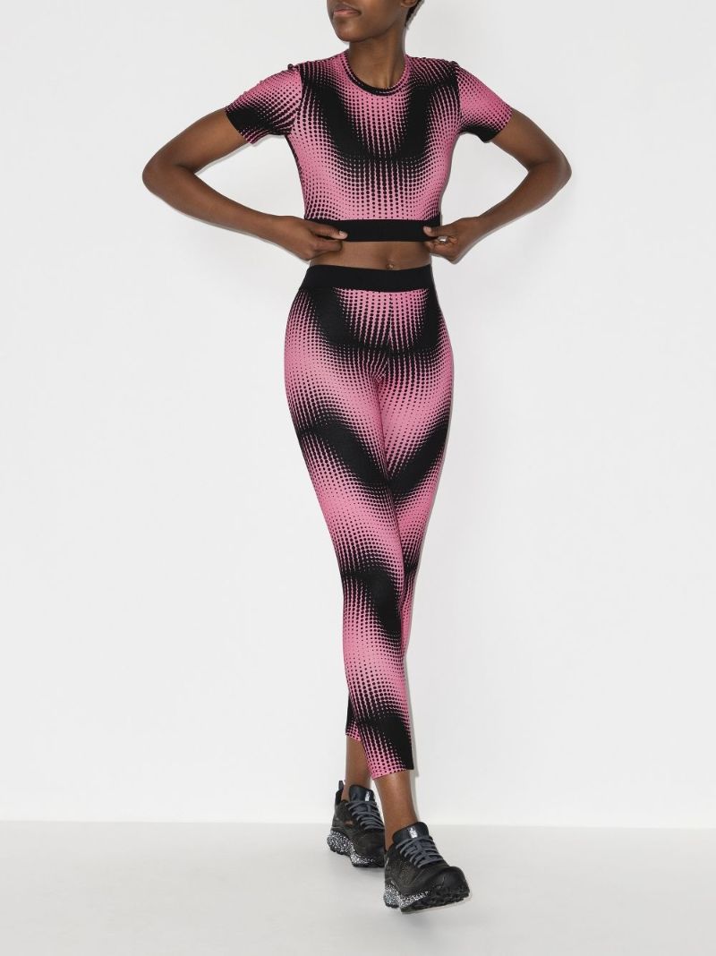 Graphic-print Cropped Fitted T-shirt