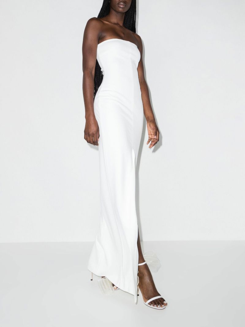 White Bysha Strapless Maxi Dress