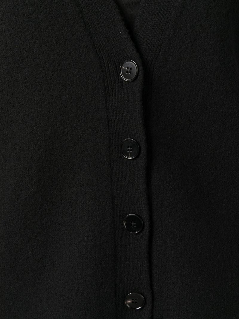 Black Oversized Wool Cardigan