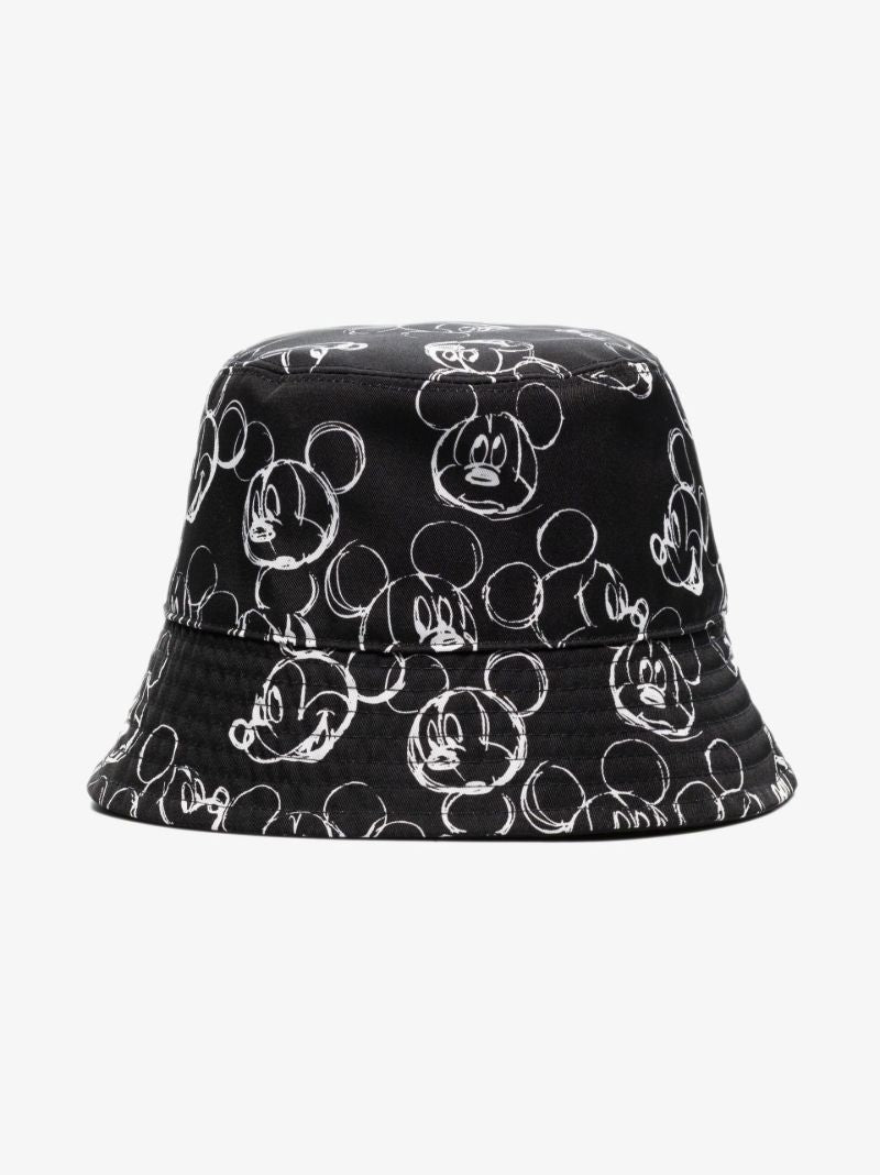 Black Fantasia Mickey Print Organic Cotton Bucket