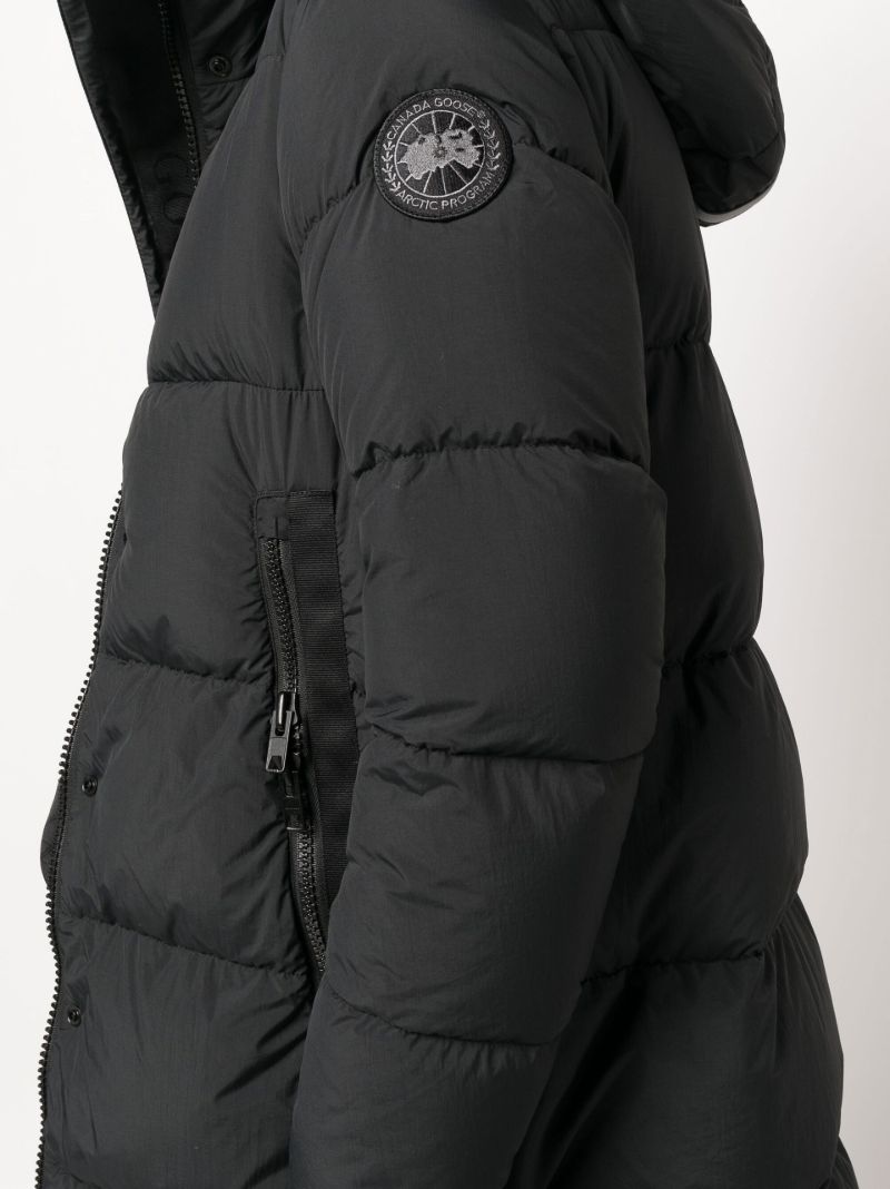 Black Byward Puffer Parka Coat