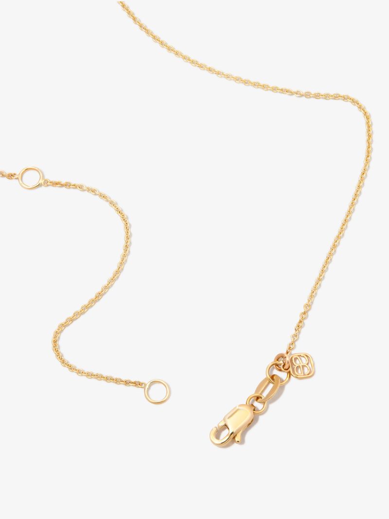 14k Yellow Gold Medium Double Heart Diamond Necklace