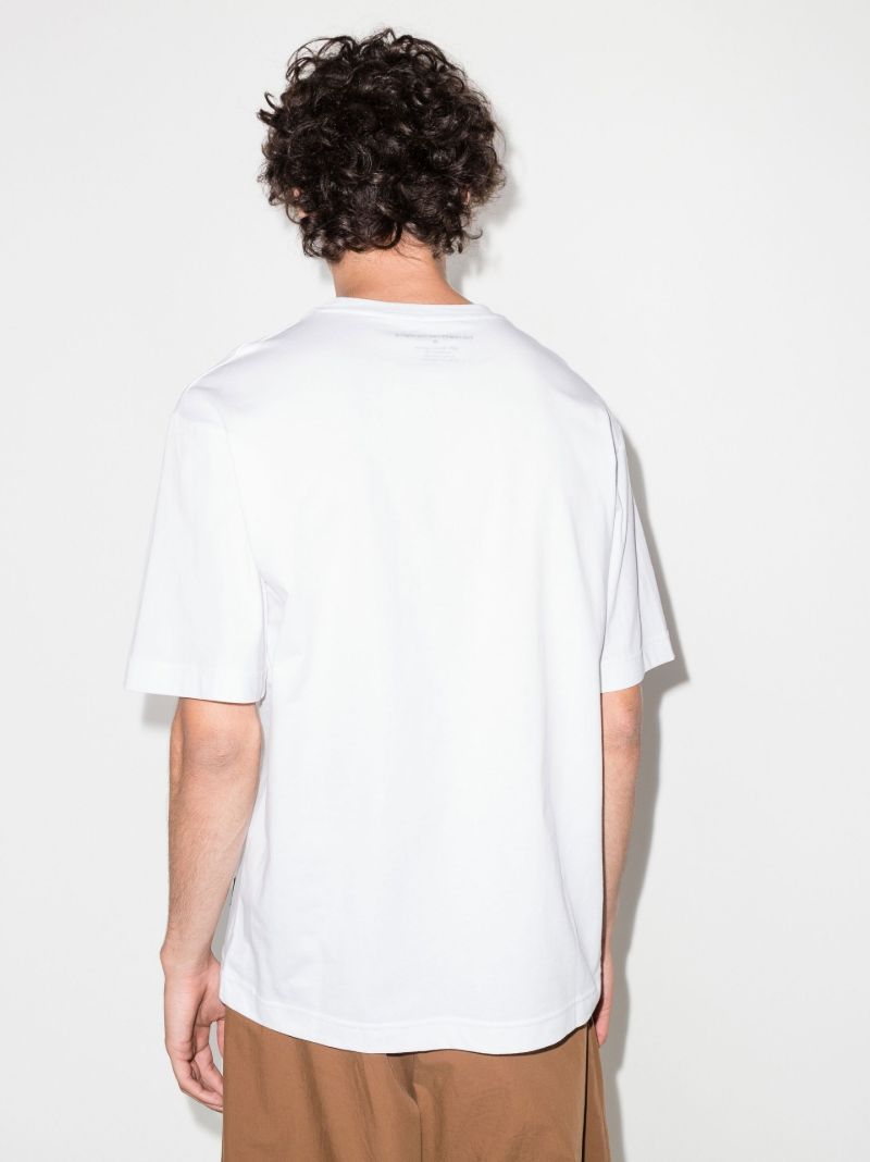 White Percy Chest Logo Cotton T-shirt