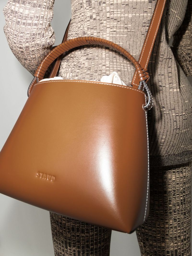 Brown Tellie Mini Leather Tote Bag