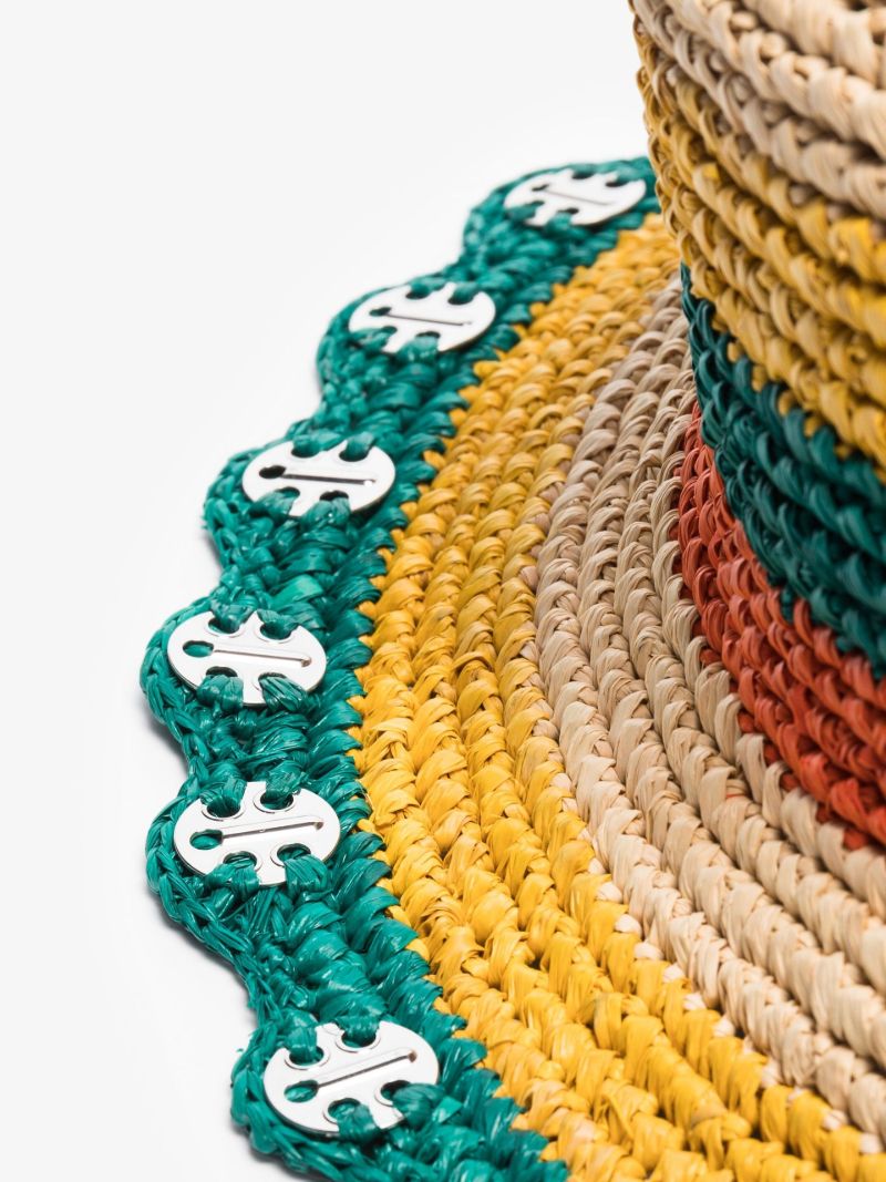 Multicoloured Raffia Bucket Hat