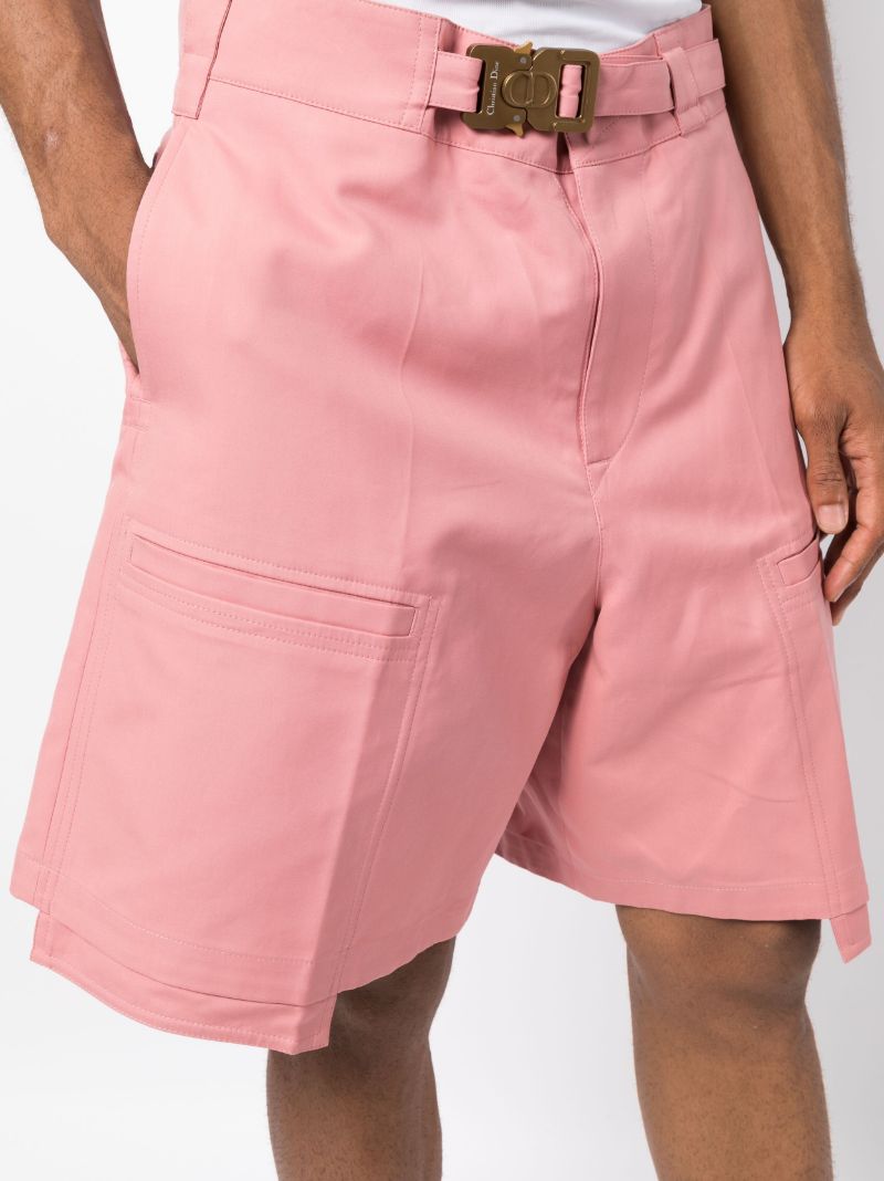 Pink Cj Buckle Bermuda Shorts