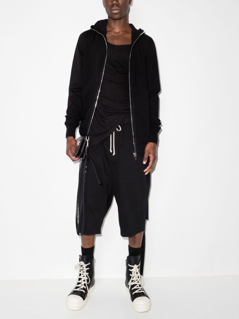 Black Zip-up Cotton Hoodie