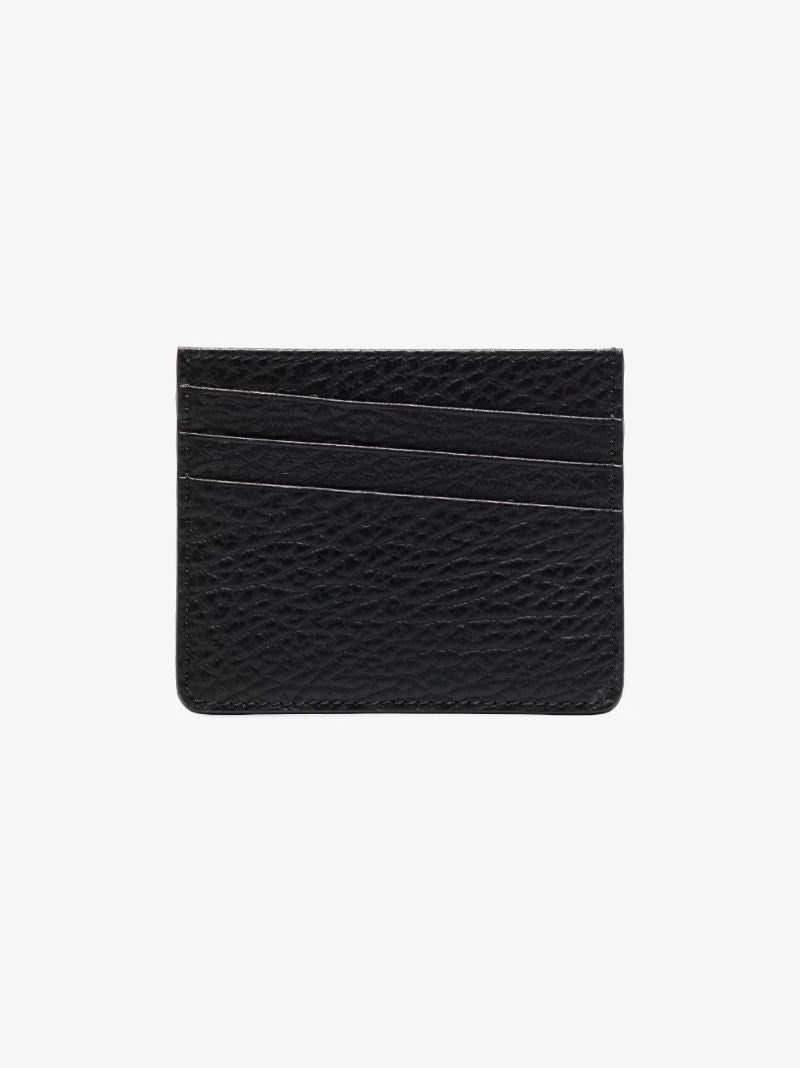 Black Four-stitch Leather Card Holder