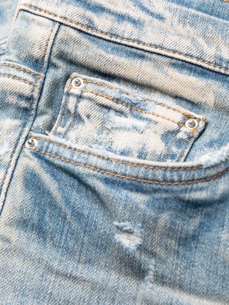 Blue Distressed Skinny Jeans