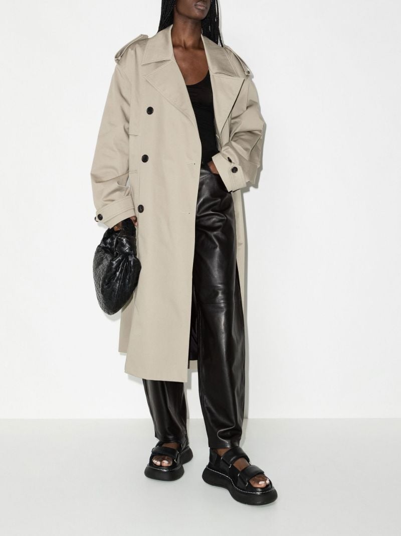 Black Chamomile Leather Trousers