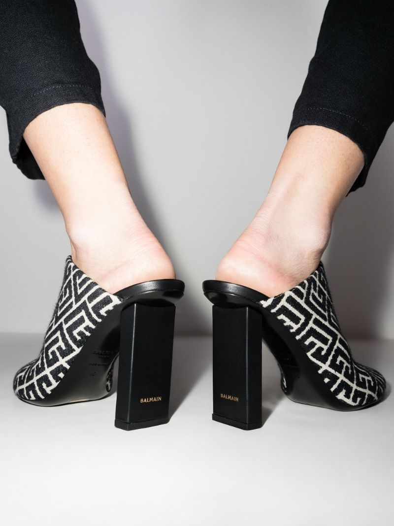 Black Ulla 95 Monogram Mules