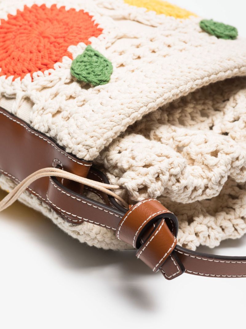 Neutral Anita Crochet Bucket Bag