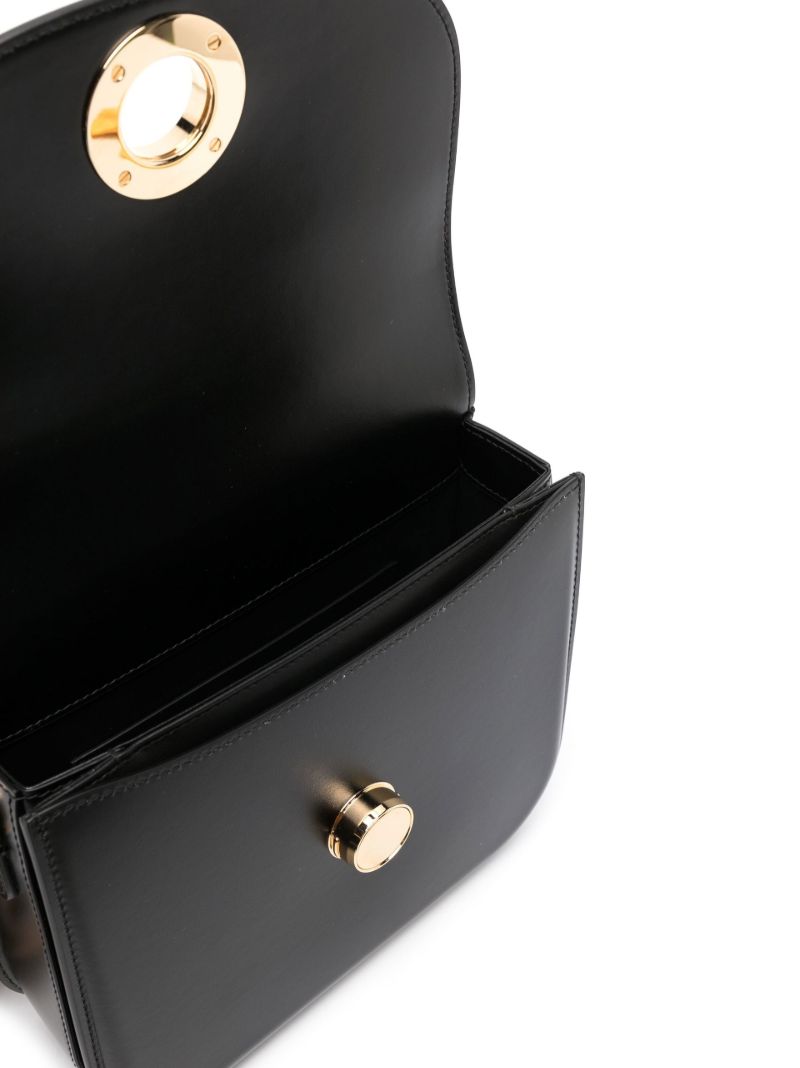 Black Note Medium Leather Shoulder Bag